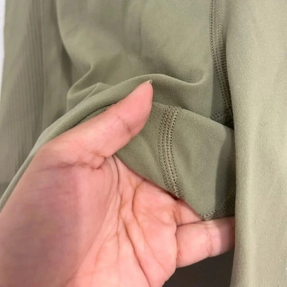 Athleta Green Salutation Stash Pocket II Cutout 7/8 Leggings Size L Women gym - Picture 11 of 15